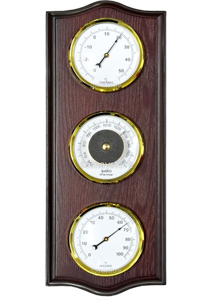 Marin Tekne istasyon Seti Barometre Termometre Higrometre 30 X 12 CM