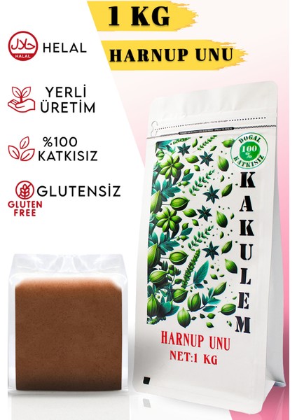 Glutensiz Sertifikalı Keçiboynuzu Tozu Unu Harnup 1 kg