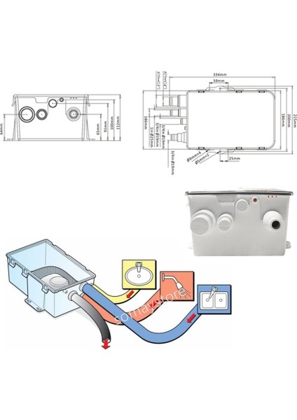 Marin Tekne Duş Tahliye Sistemi 750GPH Sealux 12v