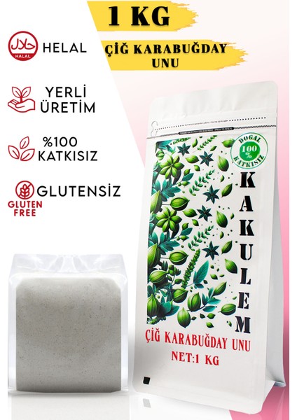 Glutensiz Sertifikalı Çiğ Karabuğday Unu 1 kg Greçka Unu