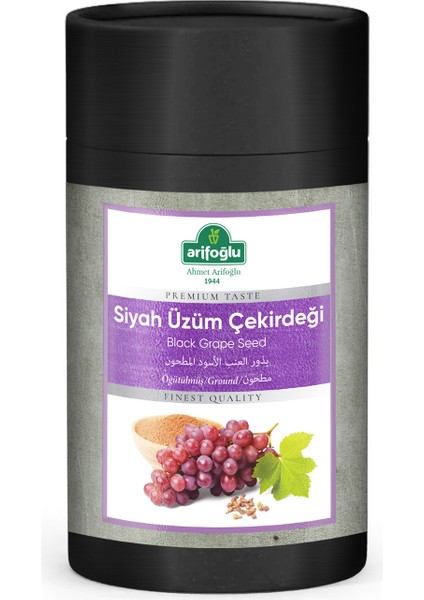 Siyah Üzüm Çekirdeği Öğütülmüş Silindir Kutu 125GR