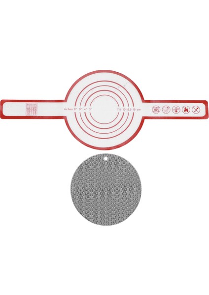 Hollandalı Fırın Ekmek Pişirme Için Potholder ile Silikon Pişirme Mat Uzun Saplı Yapışmaz Pişirme Mat 8.3 Inç Yeniden Kullanılabilir A (Yurt Dışından)