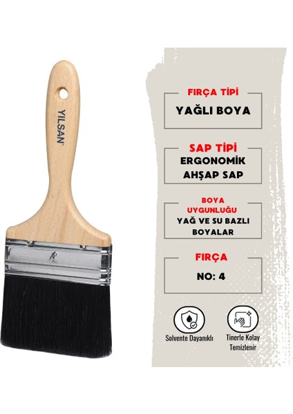 | Yağlı Boya Fırçası [NO: 4]
