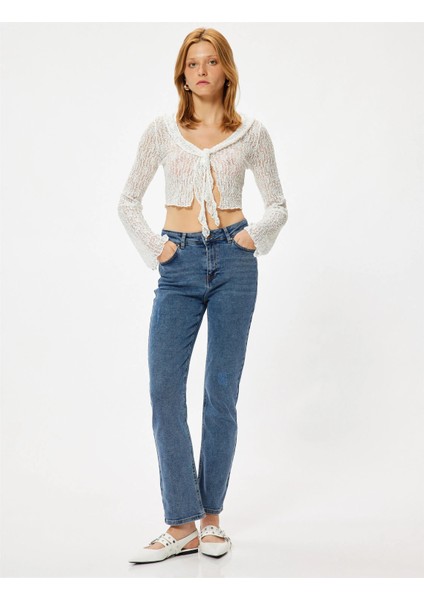 5WAL40021MD Mıd Orta Indıgo Kadın Pamuk Denim Pantolon