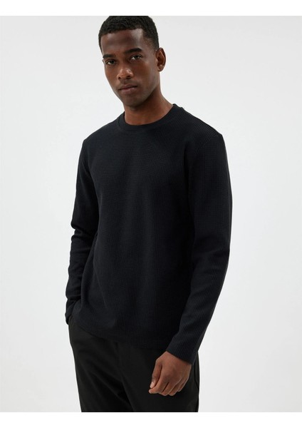 5WAM70065MK 999 Sıyah Erkek Pamuk Jersey Sweatshırt fiyatları
