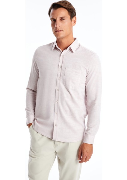 Regular Fit Pembe Erkek Gömlek
