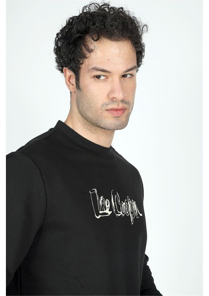 251 Lcm 241023 8101 Sıyah Jeffrey Erkek O Yaka Sweatshırt modelleri