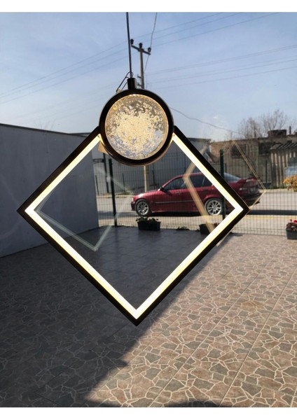 Modern Krom LED Avize 7742K 120 cm - 30 cm