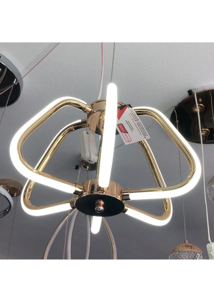 Modern Gold LED Avize 7712G 80 cm - 33 cm fiyatları