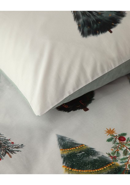 English Home Pine Serenity Dijital Baskılı Soft Cotton Tek Kişilik Nevresim Takımı Yeşil