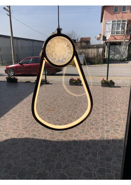 Modern Gold LED Avize 7744G 120 cm - 20 cm fiyatları