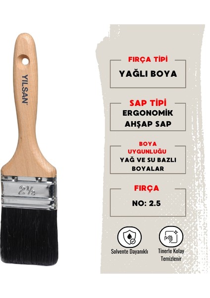 | Yağlı Boya Fırçası [NO: 2.5]