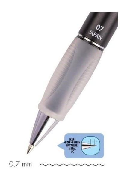 Deep Mekanik Uçlu Kalem 0.7 mm Metalik Siyah + Faber Castell 120'li Min Uç Siyah Kutu indirimleri