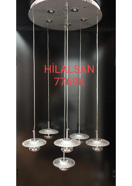 Modern Krom LED Avize 7769K 110 cm - 50 cm