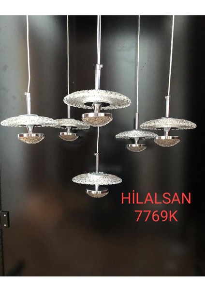Modern Krom LED Avize 7769K 110 cm - 50 cm