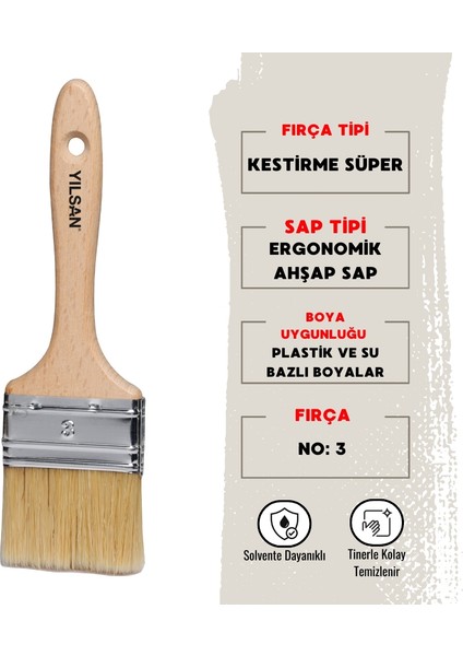 | Kestirme Boya Fırçası, Süper [NO: 3]