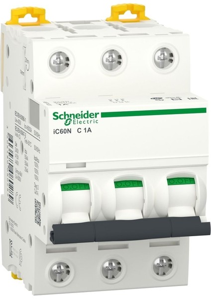 İC60N 3×6 A C Eğrisi 6 Ka Otomatik Sigorta APF74306
