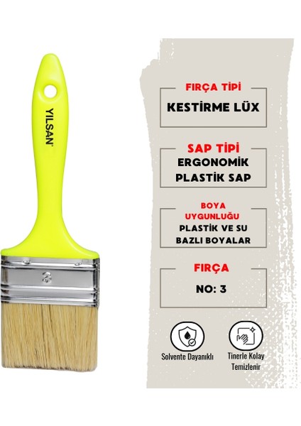 | Kestirme Boya Fırçası, Lüx [NO: 3]