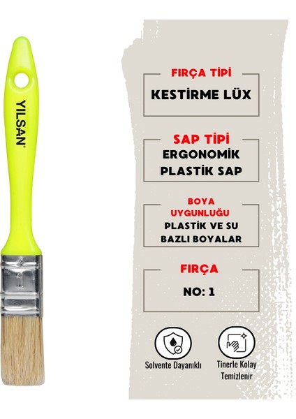 | Kestirme Boya Fırçası, Lüx [NO: 1]