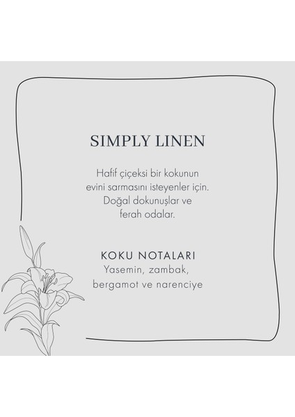 Bella Maison Simply Linen Oda Kokusu (250 ml)