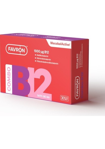 Combo Vitamin B12 Içeren Dilaltı Tablet Takviye Edici Gıda