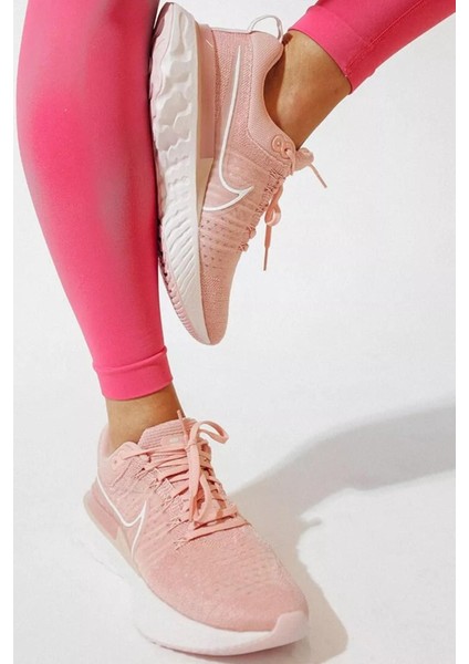 React Infinity Run Flyknit 2 Running Reflöktörlü Kadın Koşu Spor Ayakkabı Pembe