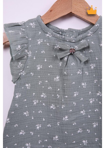 Babydola Kız Bebek Çiçek Desenli Bayramlık Şık Takım 15208