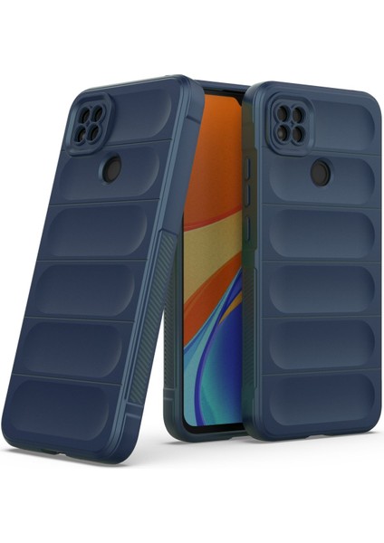 Xiaomi Redmi 9c Kılıf Arkası Bombeli Silikon Kapak - Lacivert