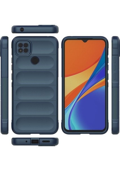 Xiaomi Redmi 9c Kılıf Arkası Bombeli Silikon Kapak - Lacivert