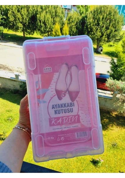 Plastik Leva House Ayakkabı Kutusu 5 Adet 9 Pembe