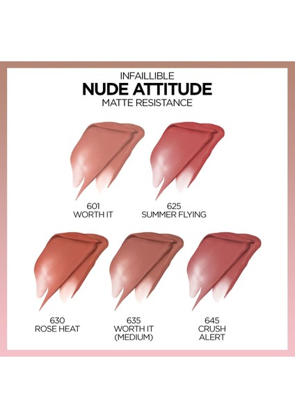 Infaillible Matte Resistance Likit Mat Ruj - 635 Worth It (Medium)