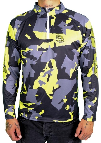 Performans Balıkçı T-Shirt Yellow Camo