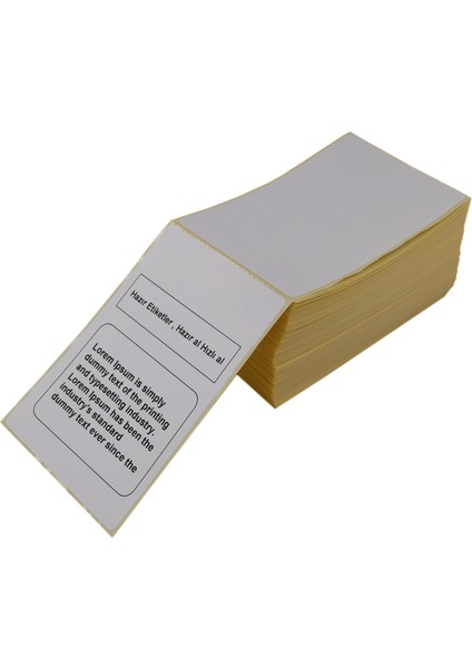 100MM x 150MM 500 Adetlik Paketlerde Lamine Termal Z Katlama Kargo Etiketi - Yazıcı Uyumlu, Yüksek Kaliteli Gönderi Etiketi