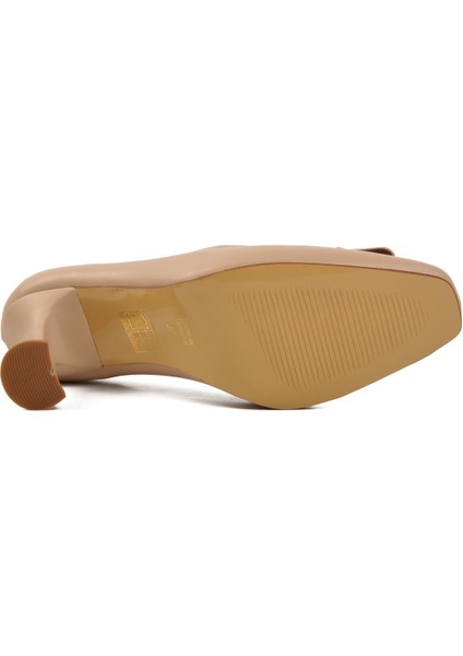 312181 Bej Cilt Kadın Topuklu Ayakkabı indirimleri