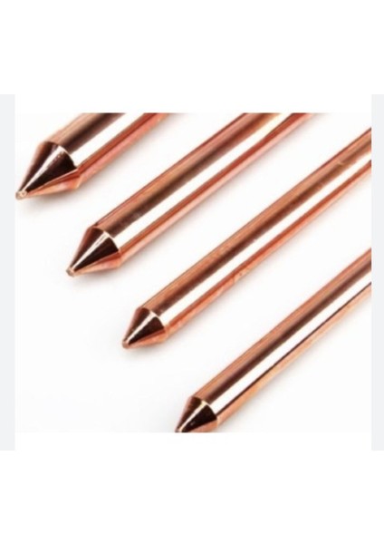 16 mm 1 Mt. 250 Micron Bakır Kaplı Topraklama Çubuğu + Elektrod Başlığı