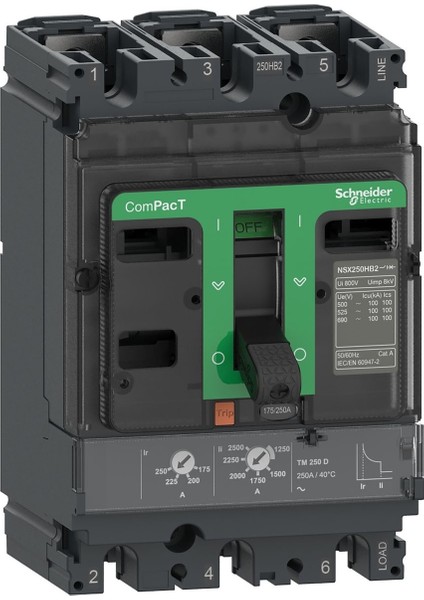 Compact Şalter NSX250N 50KA Ac 3P3D 200A Tmd C25N3TM200