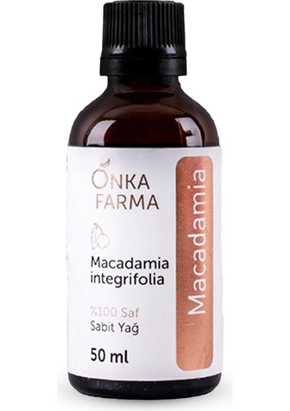 Onka Farma Macadamia (Makademya) Yağı %100 Saf Soğuk Sıkım