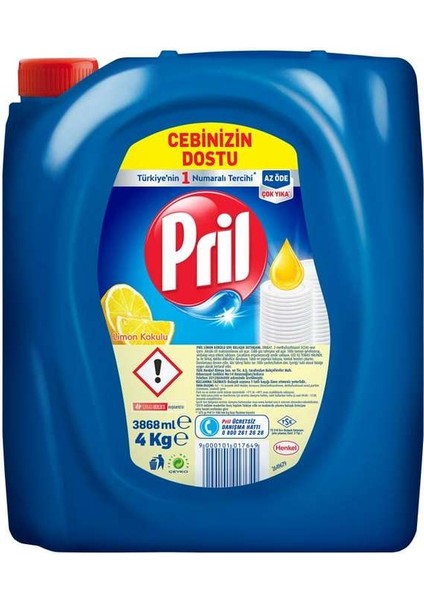Limon Kokulu Bulaşık Deterjanı 4 kg