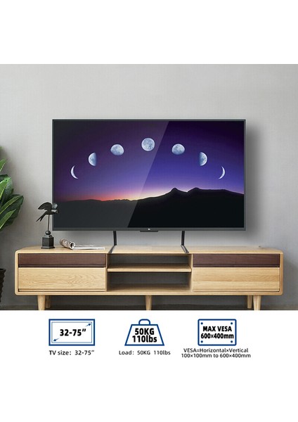 Inters Tech Evrensel Masaüstü Tv Standı 32-75" LCD LED Ayarlanabilir Sabit Ekran Tv Montaj