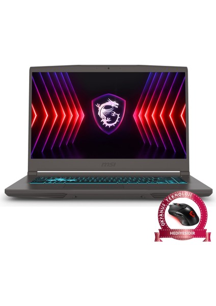 Msı Thın 15 B12UC-1479XTRM25 Intel Core I7 12650H 32GB 512GB SSD RTX3050 Windows 11 Pro 15.6" Fhd 144Hz Taşınabilir Bilgisayar