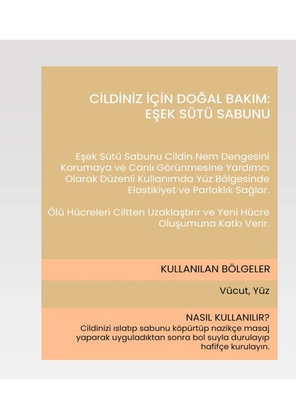 Zeytinyağlı Eşek Sütü Sabunu 135 gr x 2 Adet