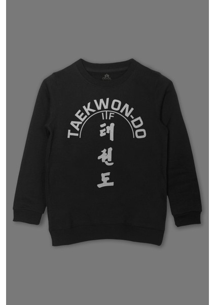 Çocuk Sweatshirt Taekwondo Tekvando Taekwon-Do Dövüşçü Baskılı Sweat