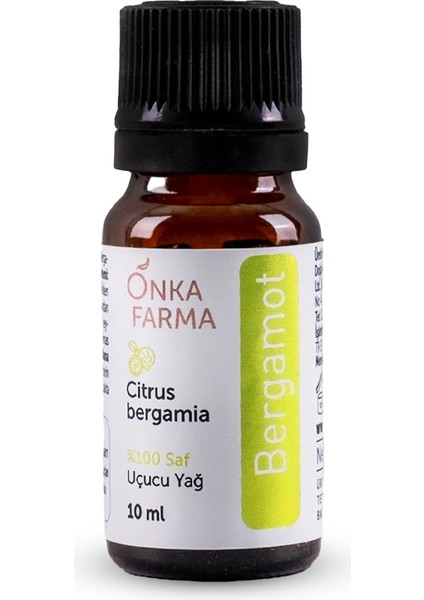 Onkafarma Saf Bergamot Yağı Uçucu Esansiyel Yağ 10 ml