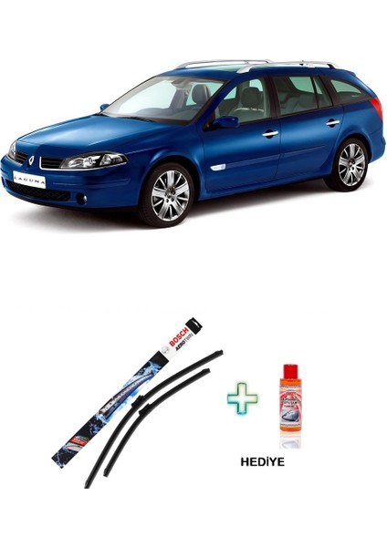 Renault Laguna Iı Silecek (2001-2007) Bosch Aerotwin Serisi Silecek Takımı + Cam Şampuanı Hediyeli