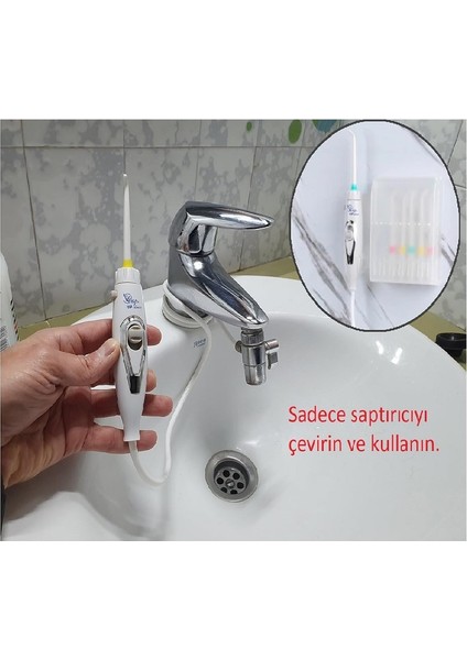 Irrigador Ağız Sulama Pilsiz ve Elektriksiz Ağız Duşu Askılıklı Aile Boyu