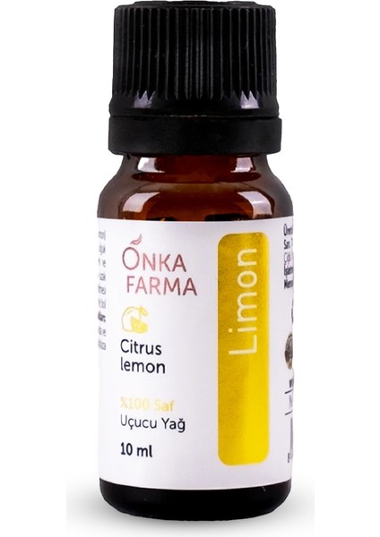 Onkafarma Saf Limon Yağı Uçucu Esansiyel Yağ 10 ml