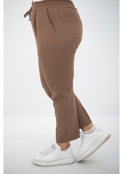 Kadın Büyük Beden Yüksek Bel Dökümlü Pantolon 6201-25 fiyatları