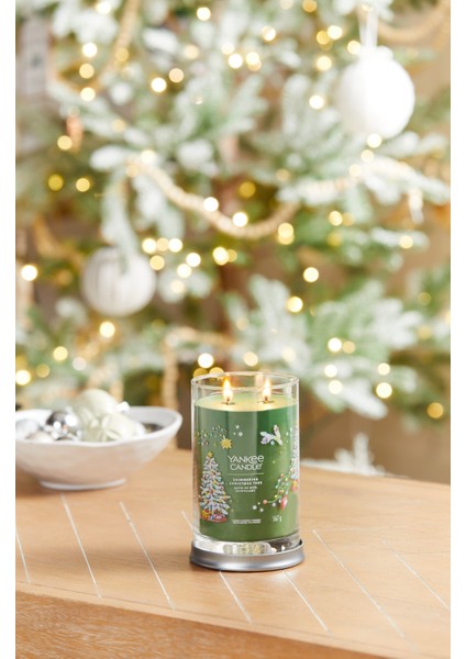 Shimmering Christmas Tree Tumbler Büyük Mum modelleri
