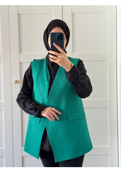 Asimetrik Kesim 2 Farklı Model Çeket Yeşil fırsatları