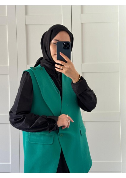 Asimetrik Kesim 2 Farklı Model Çeket Yeşil indirimleri